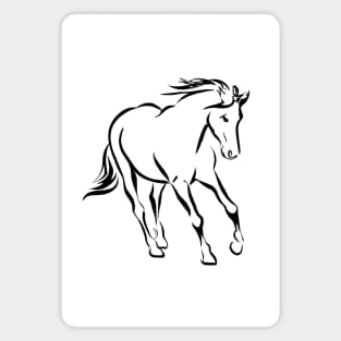 Horse Line Art Magnet